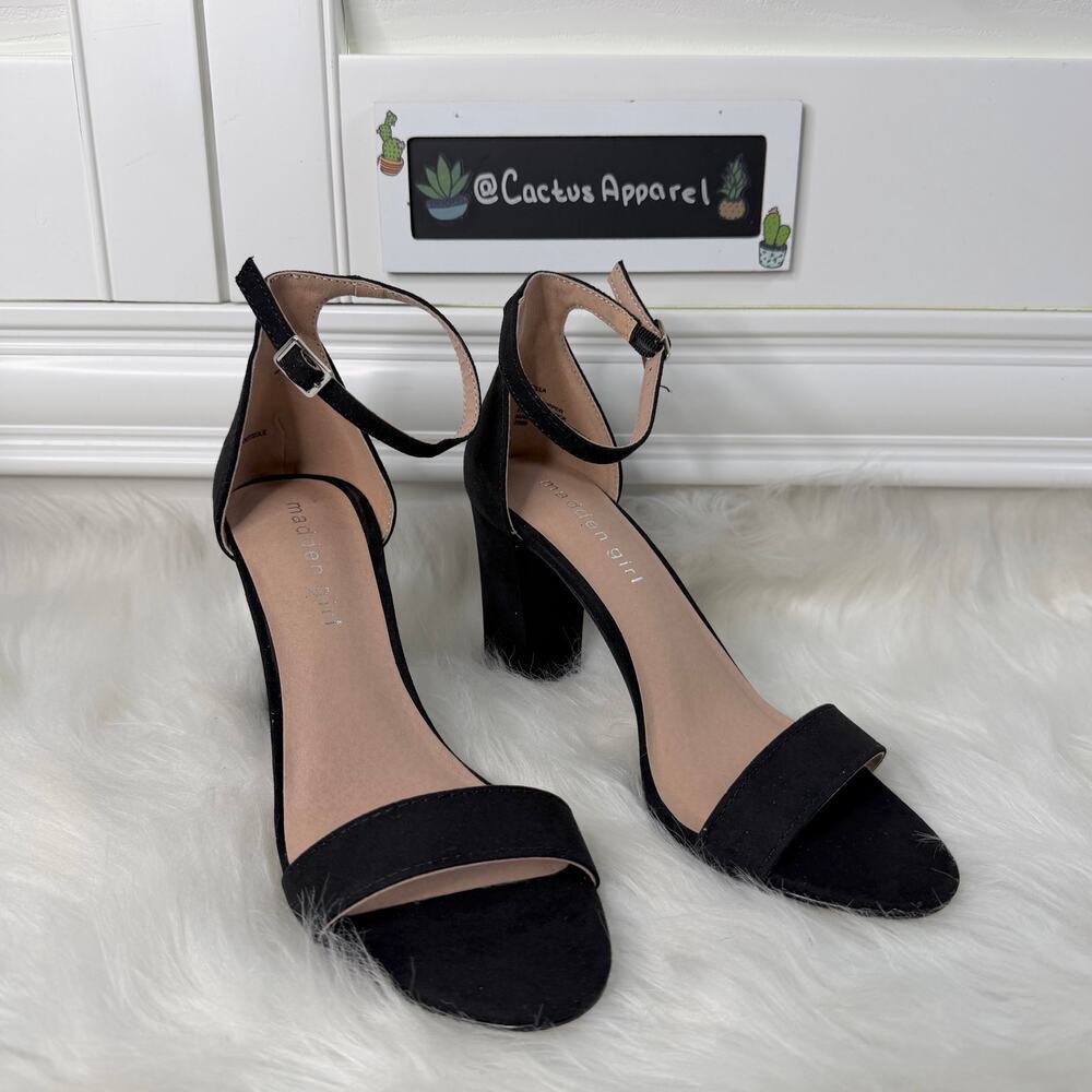 New Madden Girl Bella Two-Piece Block Heel Sandals Size 7
